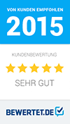 Gütesiegel Bewertet.de 2015