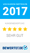 Gütesiegel Bewertet.de 2017